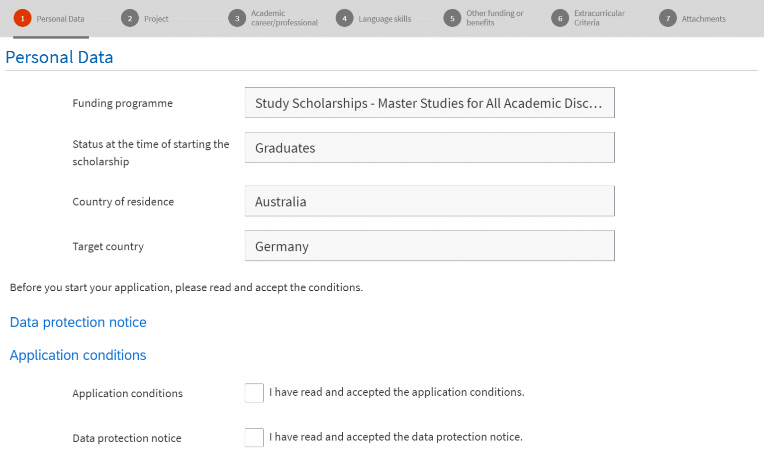 start application